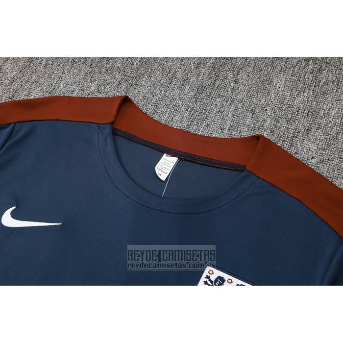 Chandal del Inglaterra Manga Corta 2024-2025 Azul - Pantalon Corto